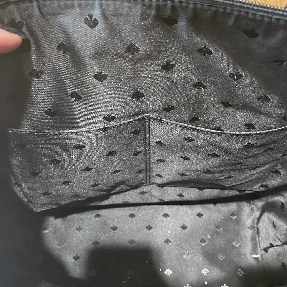 Kate Spade Greta Court Penny Glitter Large Tote Bag Black